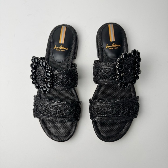 Sam Edelman Black Beaded Slide Sandals - Picture 5 of 9